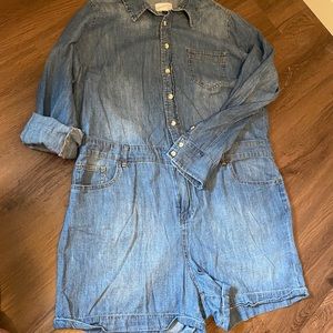 Universal Thread size12 Jean denim romper NWOT